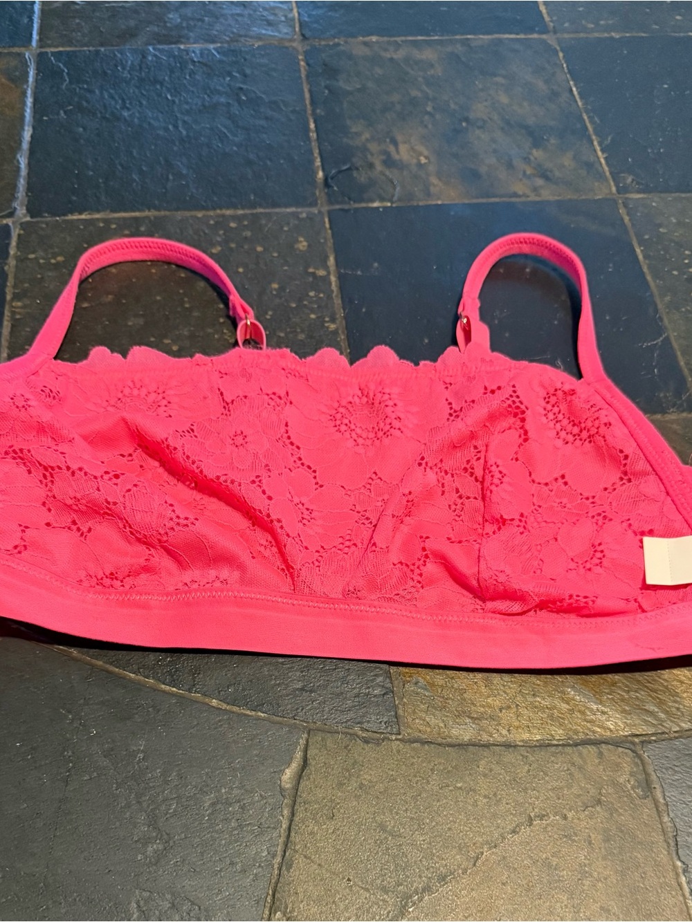 aerie Lace Bralette in Bright Pink